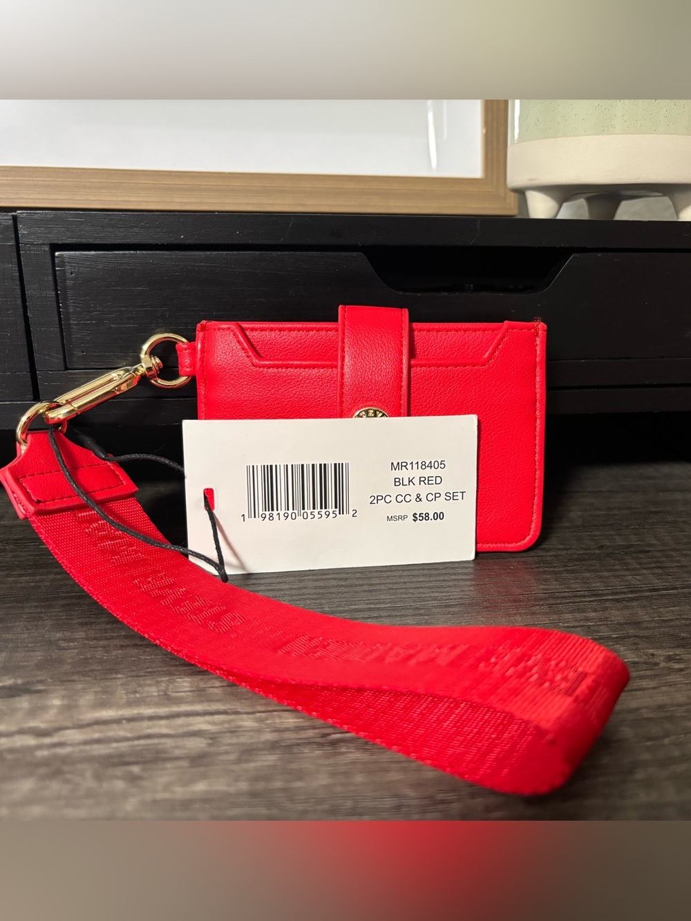 Steve Madden Red Card Case & Wristlet Set